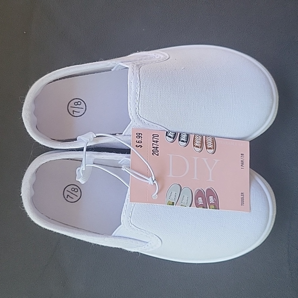 White Toddler Slip-On Sneakers NWT